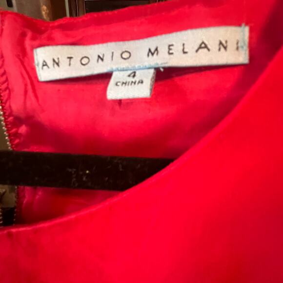 Antonio Melani Cotton/Span/Nylon/Poly LIned Red Pencil Dress by Ann Taylor - 4 - Picture 8 of 8